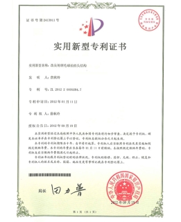 專利證書-改良的羽毛球拍抬頭結構